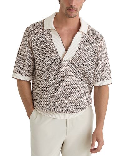 Reiss Reiss Atlas Two Tone Crochet Polo