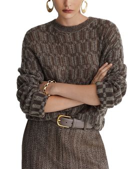 Reiss Reiss Aubrey Cashmere Blend Crewneck Sweater