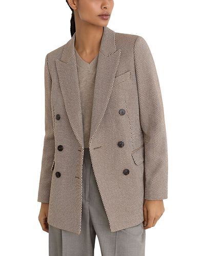 Reiss Reiss Aubrey Double Breasted Textured Blazer