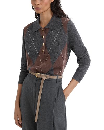 Reiss Reiss Avery Argyle Wool & Cashmere Sweater