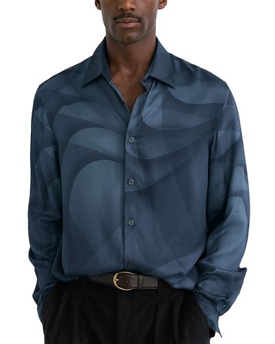 Reiss Reiss Ballard Long Sleeve Abstract Print Shirt