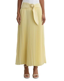 Reiss Reiss Belted Pleated Midi Skirt
