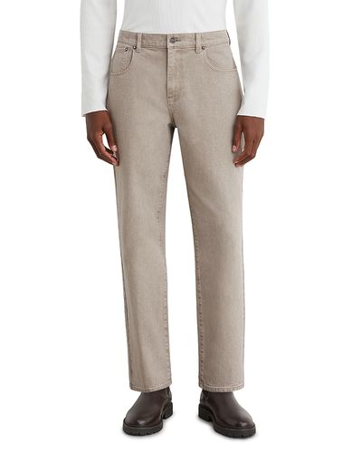 Reiss Reiss Bishopsgate Cotton Blend Straight Fit 30.7 Jeans in Warm Taupe