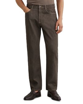 Reiss Reiss Bishopsgate Straight Fit 30.7 Jeans in Brown