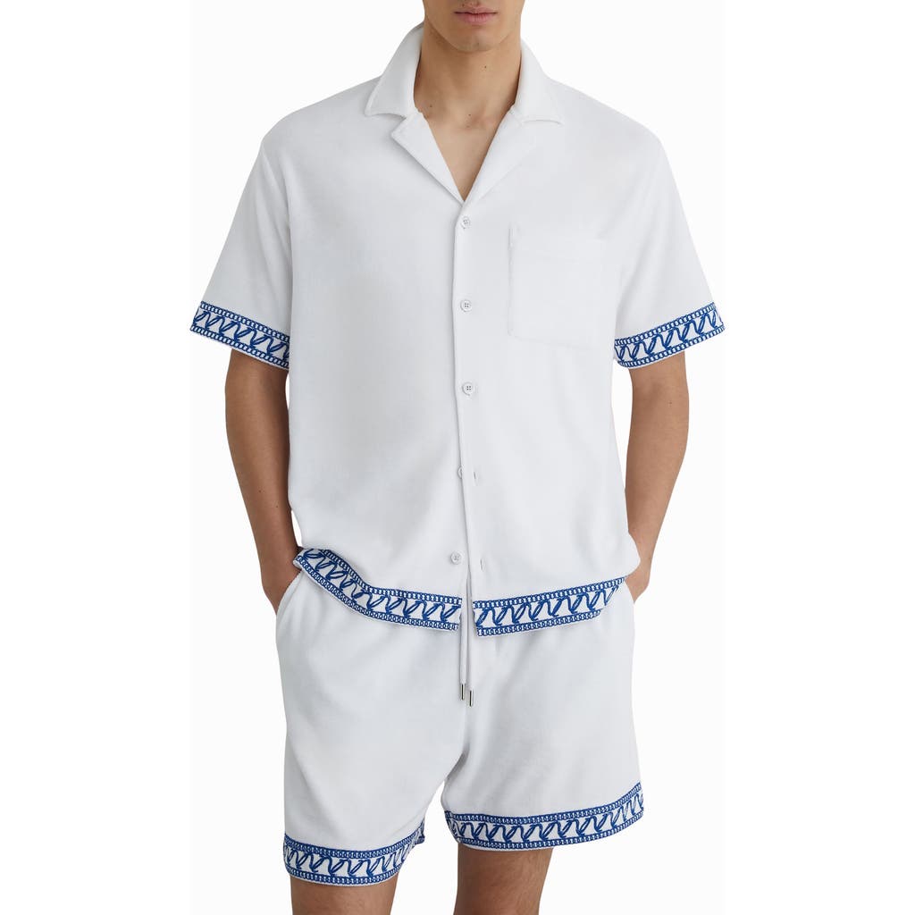 Reiss Reiss Bleeker Geometric Embroidered Top