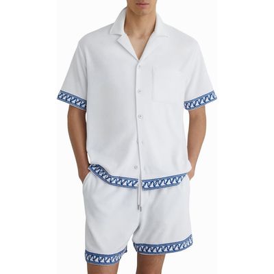 Reiss Reiss Bleeker Geometric Embroidered Top