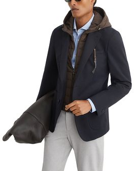 Reiss Reiss Boxer Hooded Vest Inset Blazer