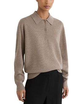 Reiss Reiss Brooke Merino Wool Polo Sweater