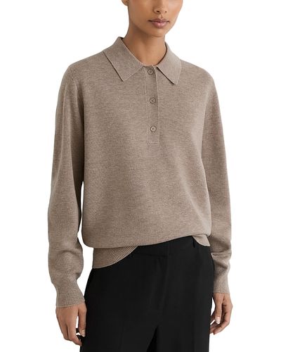 Reiss Reiss Brooke Merino Wool Polo Sweater