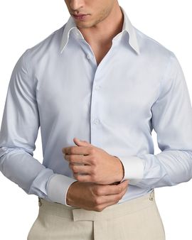 Reiss Reiss Caldwell Cotton Twill Regular Fit Dress Shirt