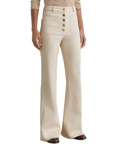 Reiss Reiss Cali Mid Rise Flare Leg Jeans in Ecru