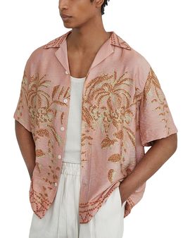 Reiss Reiss Camino Short Sleeve Pam Print Landscape Shirt