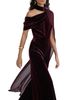 Reiss Reiss Carrie Stretch Velvet One Shoulder Jumpsuit - 3