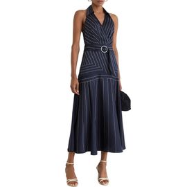 Reiss Reiss Casey Striped Halter Midi Dress