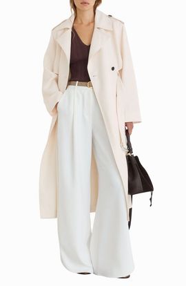 Reiss Reiss Charli Linen Blend Trench Coat