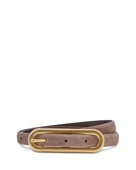 Reiss Reiss Chaya Women's Elongated Buckle Suede Belt