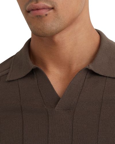 Reiss Reiss Chelmsford Short Sleeve Merino Wool Sweater Polo