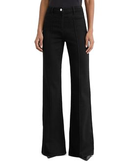 Reiss Reiss Claude High Rise Flared Jeans in Black