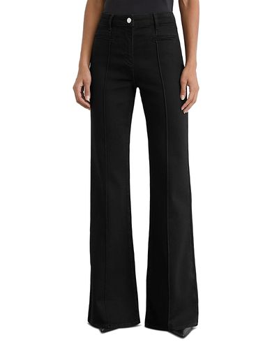 Reiss Reiss Claude High Rise Flared Jeans in Black