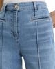 Reiss Reiss Claude Pintuck High Rise Flare Leg Jeans in Light Blue - 4