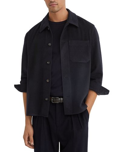 Reiss Reiss Collin Point Collar Brushed Pocket Overshirt