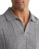 Reiss Reiss Compton Wool Open Collar Square Pattern Polo Shirt - 4