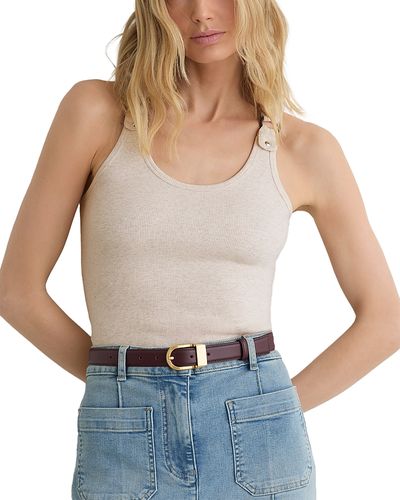 Reiss Reiss Cotton Stretch Ribbed Tank