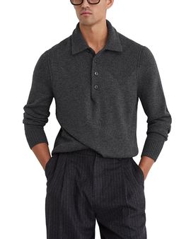 Reiss Reiss County Wool & Cashmere Half Button Polo Sweater