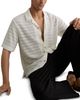 Reiss Reiss Crochet Stripe Cuban Shirt - 2