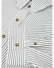 Reiss Reiss Cropped Cotton Stripe Button Down Shirt - 6