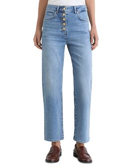 Reiss Reiss Cropped Straight Jeans in Light Blue