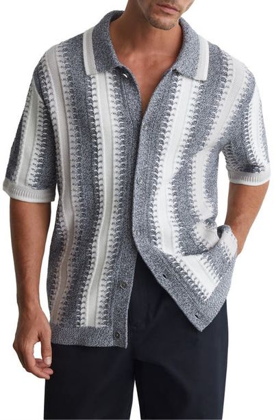 Reiss Reiss Dale Stripe Button-Front Sweater