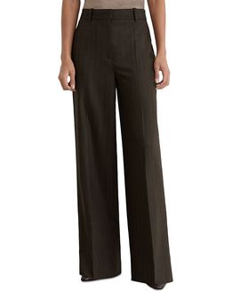 Reiss Reiss Dawson Wool Blend Wide Leg Pants