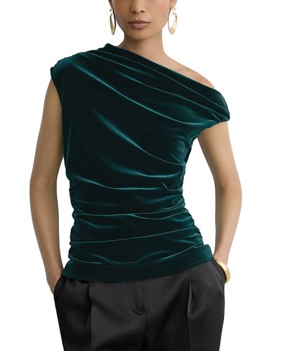 Reiss Reiss Demi Stretch Velvet Off-The-Shoulder Top