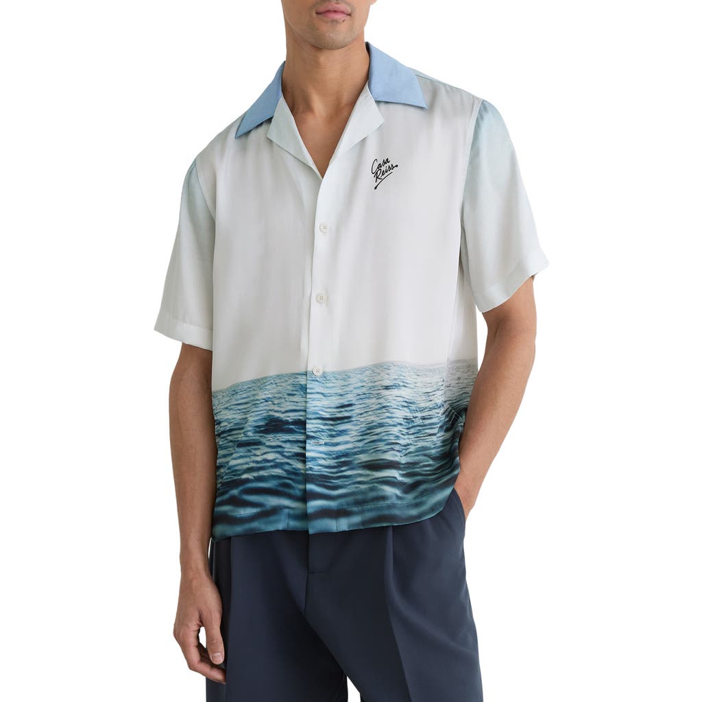 Reiss Reiss Dive Print Camp Shirt