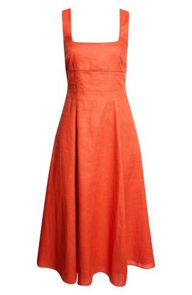 Reiss Reiss Dorethea Sleeveless Linen Midi Dress