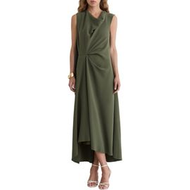Reiss Reiss Dorota Drape Detail High-Low Dress