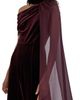 Reiss Reiss Draped Velvet One Shoulder Jumpsuit - 3