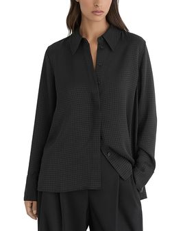 Reiss Reiss Elora Jacquard Long Sleeve Shirt
