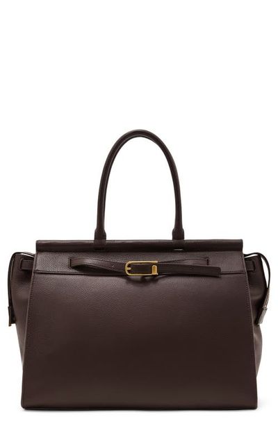 Reiss Reiss Ember Leather Structured Work Tote