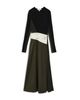 Reiss Reiss Emilina Knit Woven Midi Dress - 6