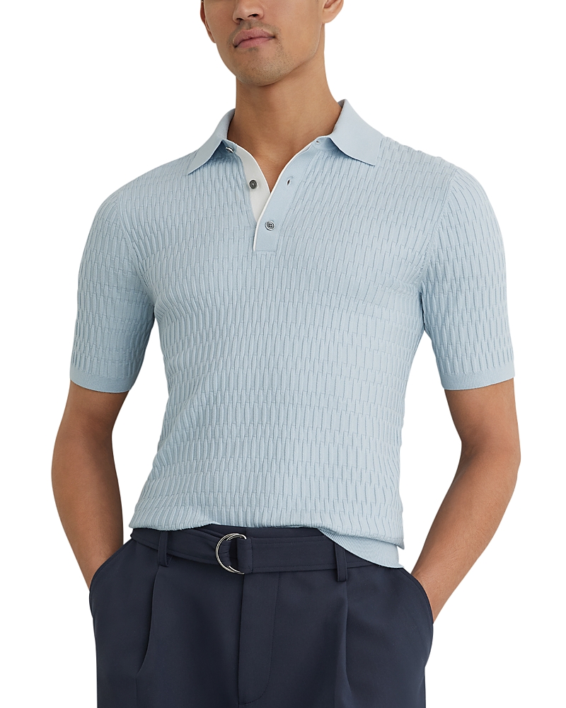 Reiss Reiss Era Short Sleeve Textured Sweater Polo