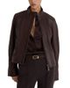 Reiss Reiss Erin Leather Stand Collar Zip Front Jacket - 1