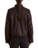 Reiss Reiss Erin Leather Stand Collar Zip Front Jacket - 3