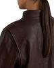 Reiss Reiss Erin Leather Stand Collar Zip Front Jacket - 5