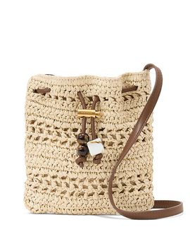 Reiss Reiss Esme Raffia Drawstring Bag