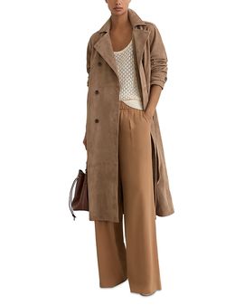 Reiss Reiss Ester Leather Trench Coat