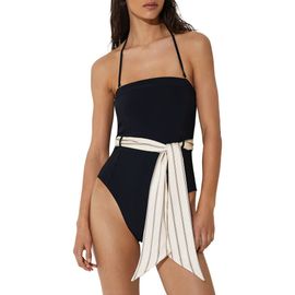 Reiss Reiss Etienne Belted Bandeau One-Piece Swimsuit