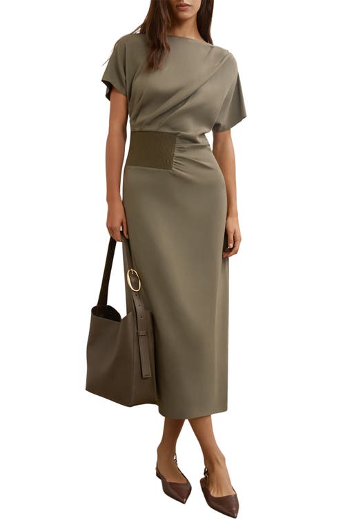 Reiss Reiss Etta Rib Detail Drape Dress