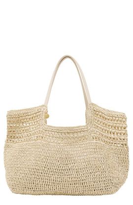Reiss Reiss Evelyn Raffia-Effect Tote